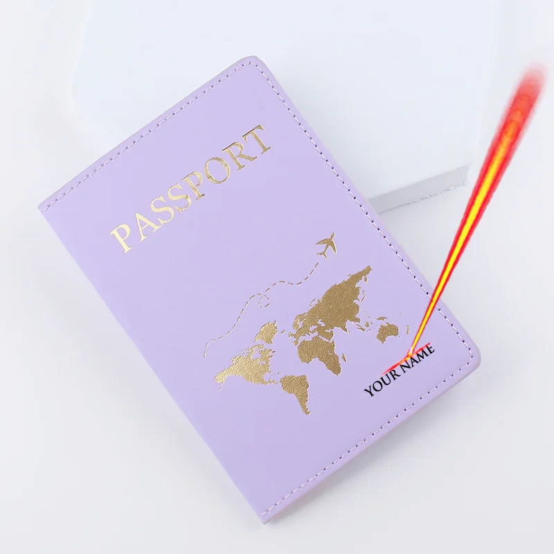 Pink Personalised Passport Holder for Couples