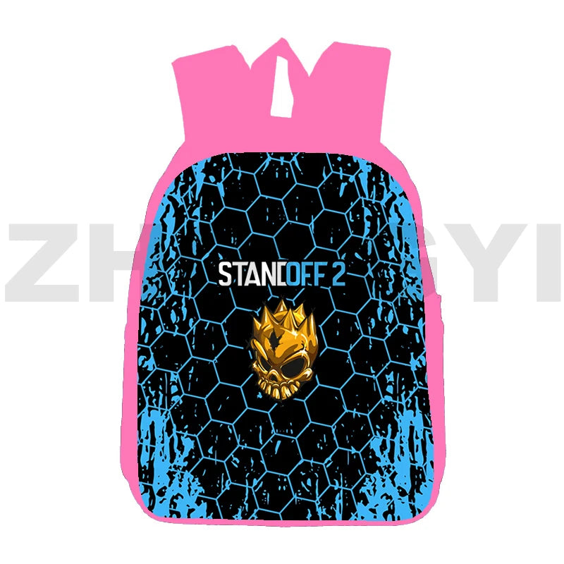 Pink Girls 3D Print Camo Army Standoff Backpacks