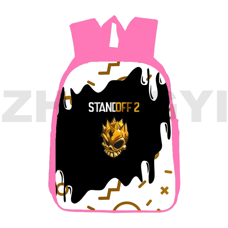 Pink Girls 3D Print Camo Army Standoff Backpacks