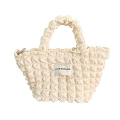 Pleated Shoulder Bags Large Capacity Tote for Women