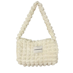 Pleated Shoulder Bags Large Capacity Tote for Women