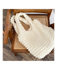 Pleated Women Shoulder Bags Large Capacity Female Vest Underarm Bag