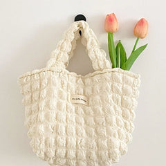 Pleated Women Shoulder Bags Large Capacity Vest Underarm Bag Portable