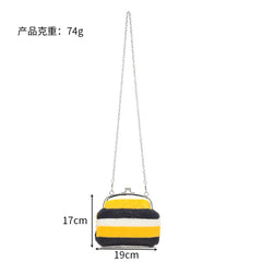 Fur Circle Wallet for Girl Clutch Embroidered Bag Key Earphone Organizer