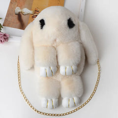 Plush Rabbit Shoulder Bag Crossbody Japanese Bunny Stuffed Toy Kids Gift