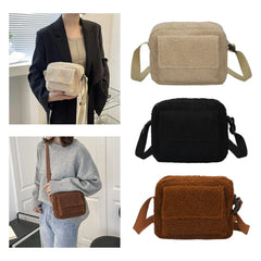 Plush Shoulder Bag for Work