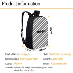Polynesian Print Kids Backpack School Bags Girls Book Bag