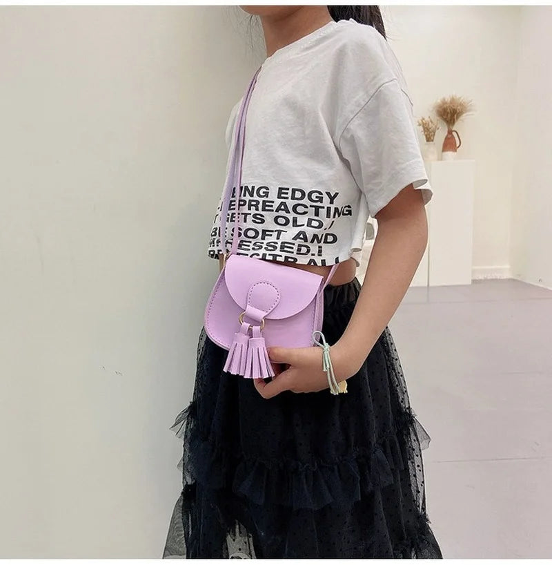 Kids Coin Purse Handbags Girls Tassel Crossbody Bags