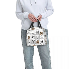 French Bulldog Puppy Lunch Bag Insulated Thermal Cooler for School Work Picnic