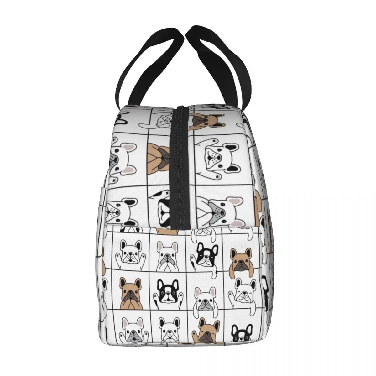 French Bulldog Puppy Lunch Bag Insulated Thermal Cooler for School Work Picnic