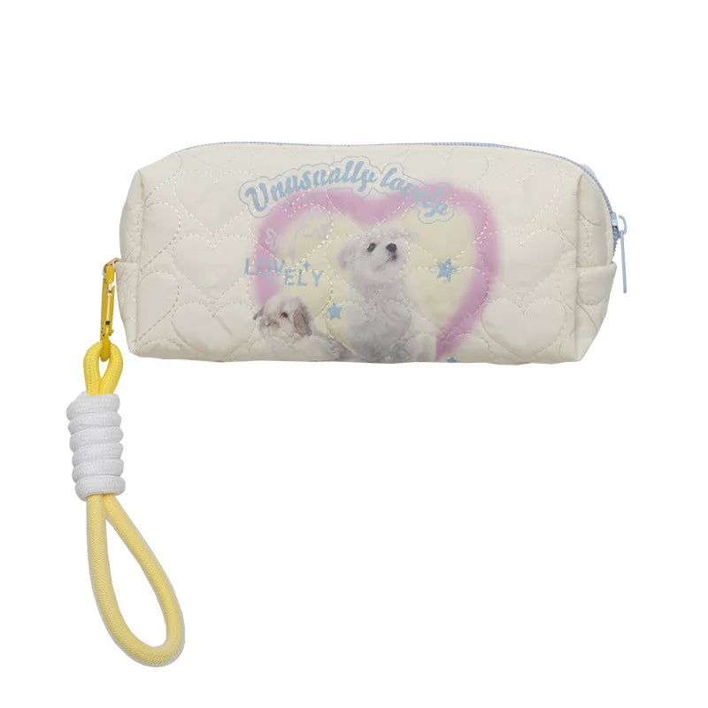 Puppy Student Girls Pencil Cases Handbag Women's Cosmetic Storage