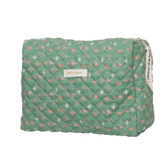 Quilted Cosmetic Bag Floral Makeup Organizer Zipper Beauty Case Women Travel