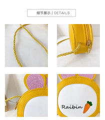 Rabbit Girls Crossbody Bag Children Coin Purse Princess Shoulder Bag
