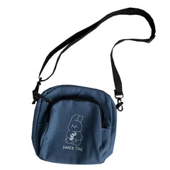 Rabbit Canvas Small Crossbody Bag Casual Messenger Vintage Ladies Purse
