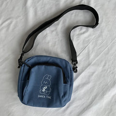 Rabbit Canvas Women Small Crossbody Bag Casual Student Girls Messenger Bags