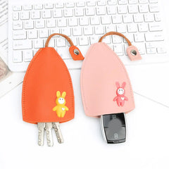 Rabbit Cat Key Bag PU Leather Key Wallets Men Women Key Holder Case