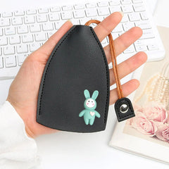 Rabbit Cat Key Bag PU Leather Key Wallets Men Women Key Holder Case