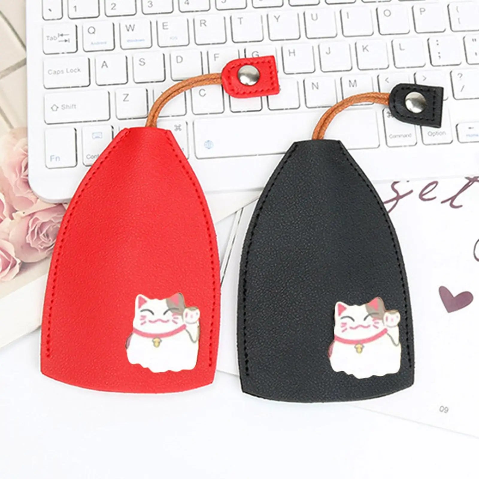 Rabbit Cat Key Bag PU Leather Key Wallets Men Women Key Holder Case