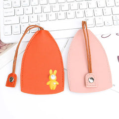 Rabbit Cat Key Bag PU Leather Key Wallets Men Women Key Holder Case