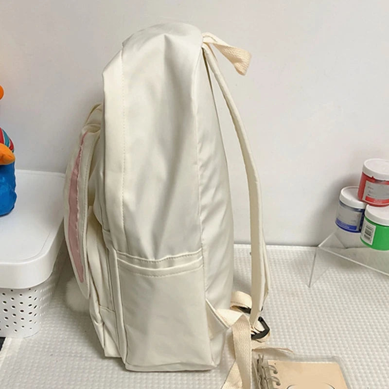 Rabbit Ear Backpack Teen Girls School Bag Nylon Casual Travel Bag