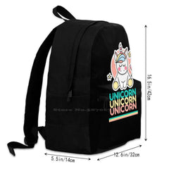 Retro Unicorn Backpack For Student School Laptop Travel Bag Unicorn Girly Dorm