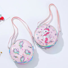 Unicorn Colorful Sequined Shoulder Bag Crossbody Messenger Coin Purse