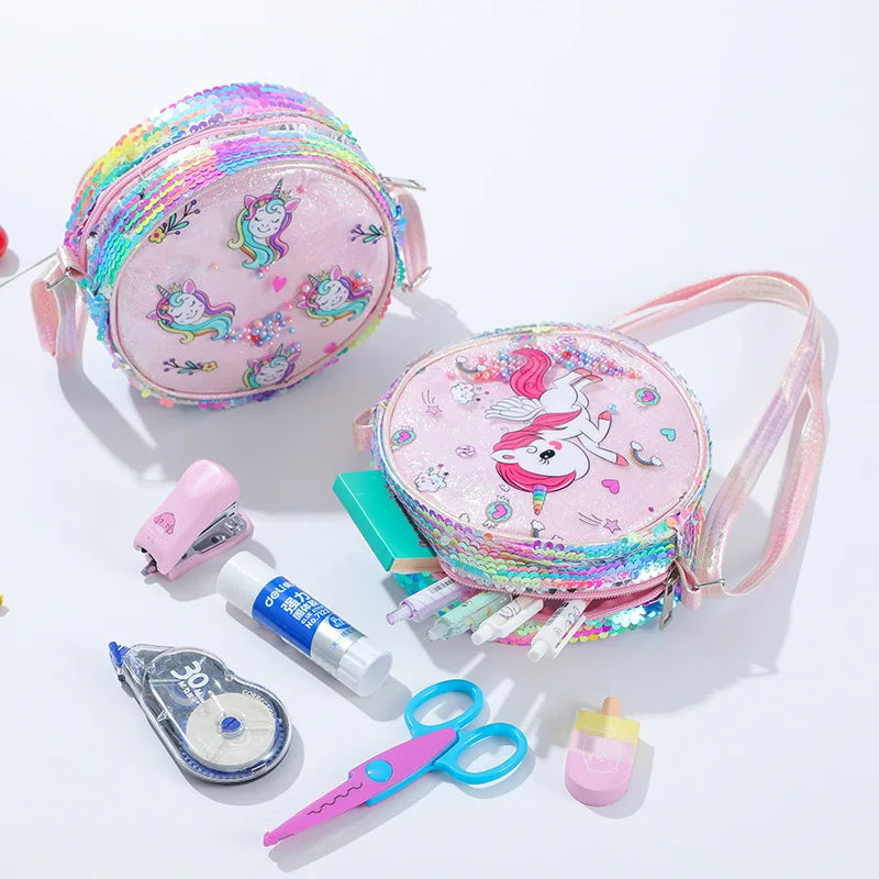 Unicorn Colorful Sequined Shoulder Bag Crossbody Messenger Coin Purse