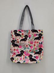 Sausage Dog Eco Tote Bag - Reusable Grocery Shopping Handbag