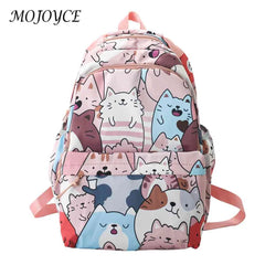 Girls Cartoon Animal Print School Bag College Student Travel Daypack