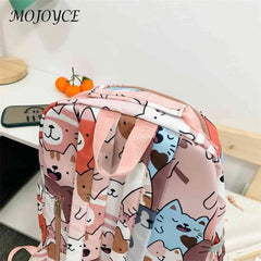 Girls Cartoon Animal Print School Bag College Student Travel Daypack