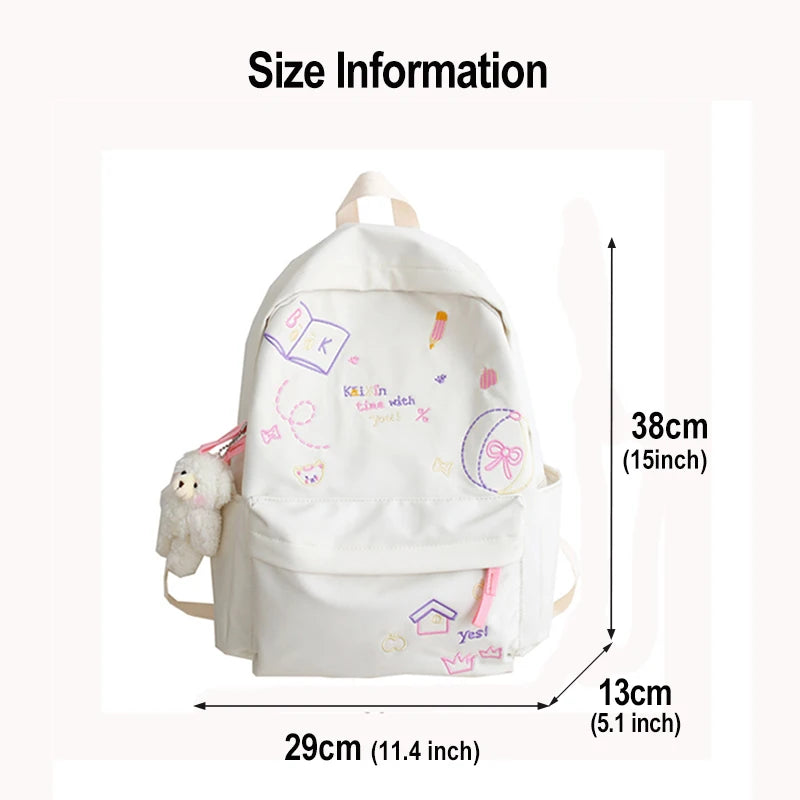 Harajuku Women's Backpack Waterproof Large Capacity Travel Bag