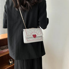 Women's PU Leather Shoulder Bag with Chain - Messenger Bag Wallets
