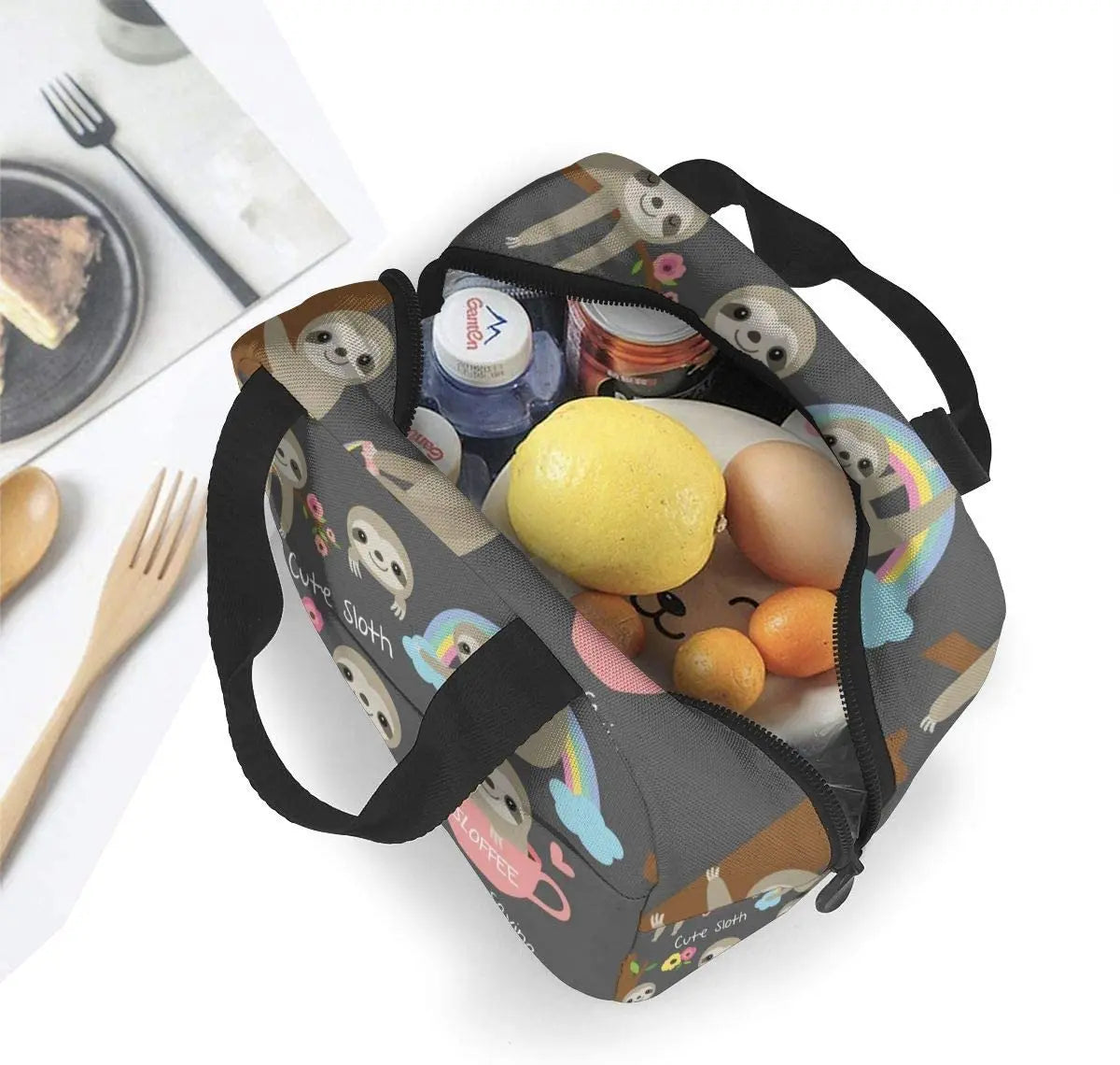 Sloth Insulated Lunch Bag for Women Office School Picnic