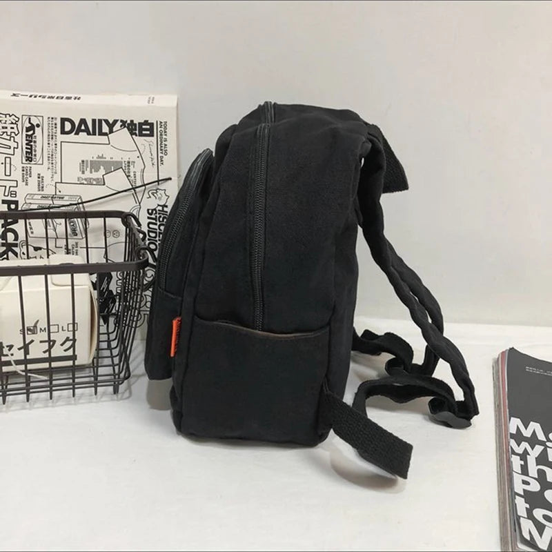 Mini Canvas Travel Backpack for Teenager Girls