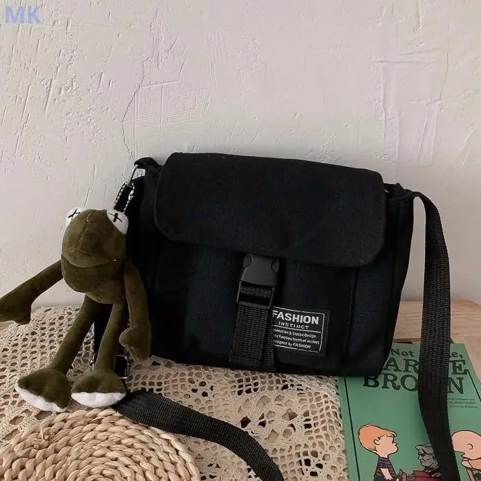 Harajuku Canvas Crossbody Bag Women Diag Shoulder Pouch