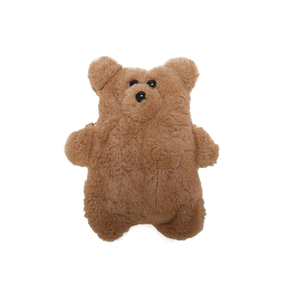 Small Plush Cartoon Bear Shoulder Bag for Women Ladies Mini Crossbody
