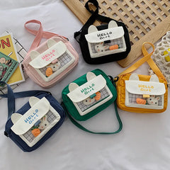 Small Shoulder Bag Women Transparent Messenger Bag Girl Canvas Crossbody Bags
