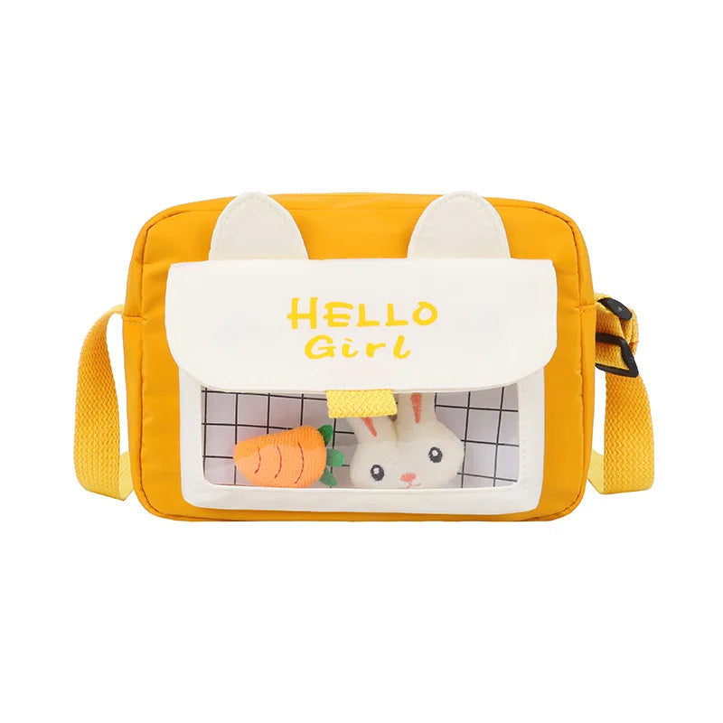 Small Shoulder Bag Women Transparent Messenger Bag Girl Canvas Crossbody Bags