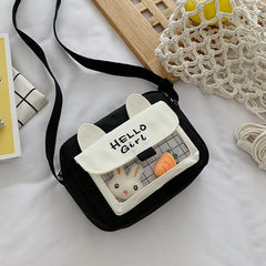 Small Shoulder Bag Women Transparent Messenger Bag Girl Canvas Crossbody Bags