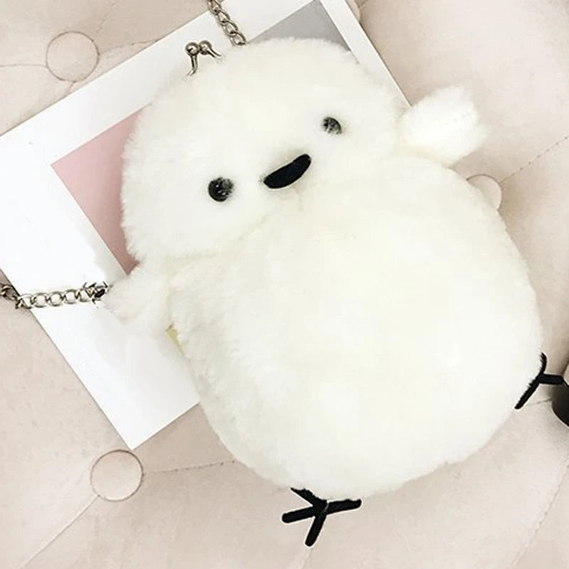 Plush Little Chicken Toy Wallet Children Shoulder Bag Girl Mobile Phone Purse