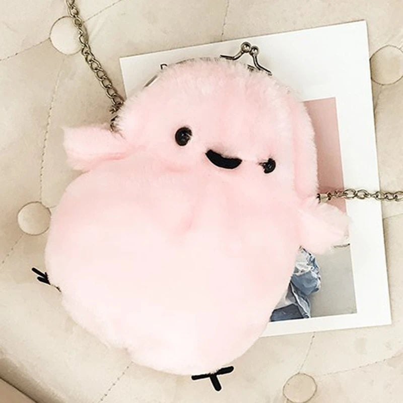 Plush Little Chicken Toy Wallet Children Shoulder Bag Girl Mobile Phone Purse