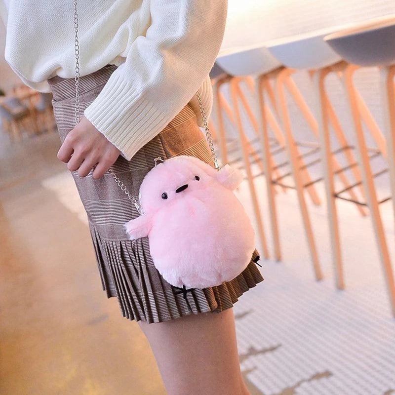 Plush Little Chicken Toy Wallet Children Shoulder Bag Girl Mobile Phone Purse