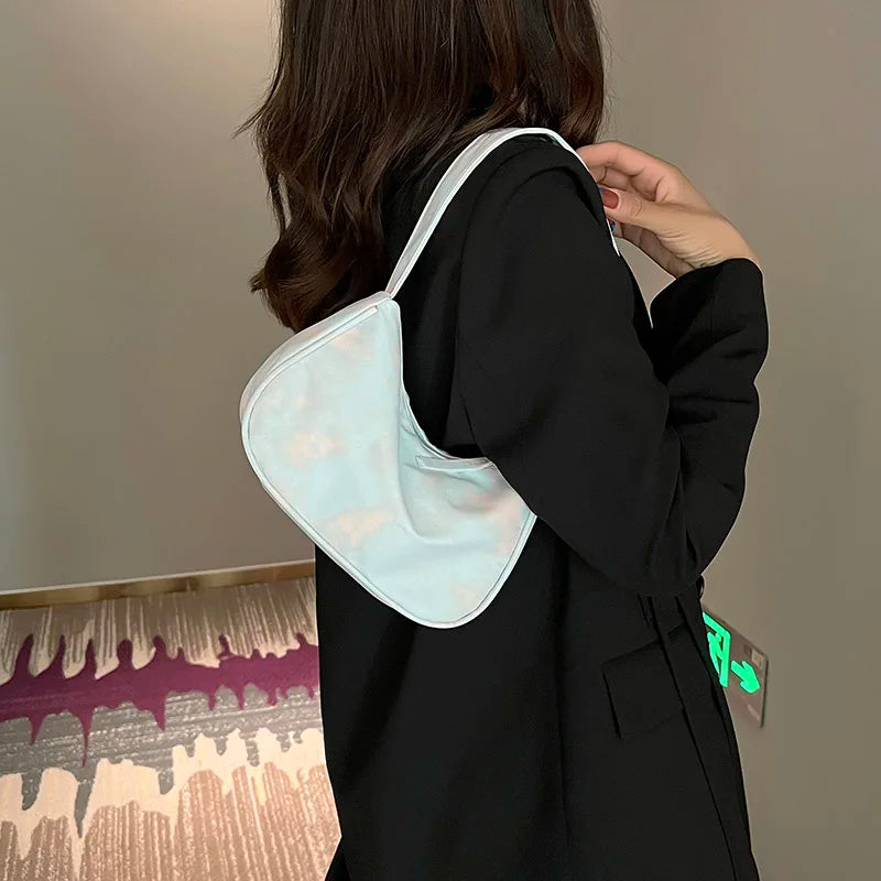 Small Fabric Cloth Shoulder Bags for Women Hit Handbags and Purses