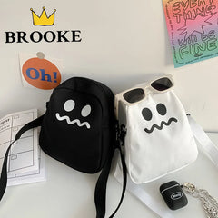 Square Ghost Nylon Women Small Crossbody Casual Student Girls Messenger Bag
