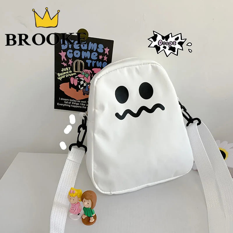 Square Ghost Nylon Women Small Crossbody Casual Student Girls Messenger Bag