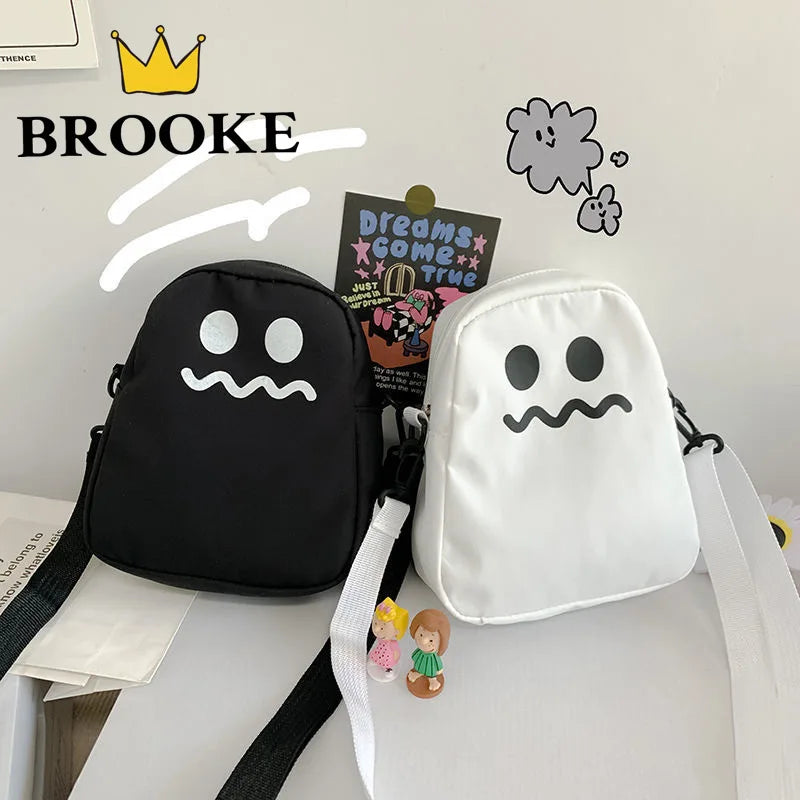 Square Ghost Nylon Women Small Crossbody Casual Student Girls Messenger Bag