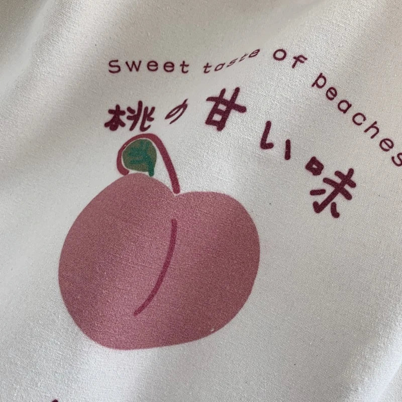 Strawberry Tote Bag Japanese Women Eco Shoulder Bags