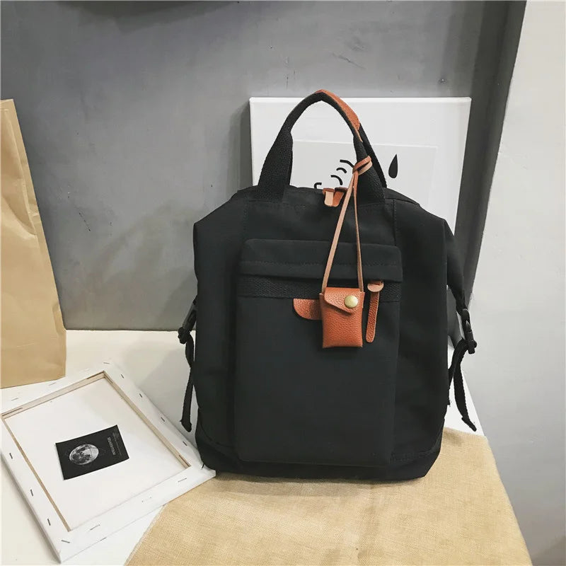 Student Waterproof Backpack Vintage School Bag for Teenage Girl Ladies