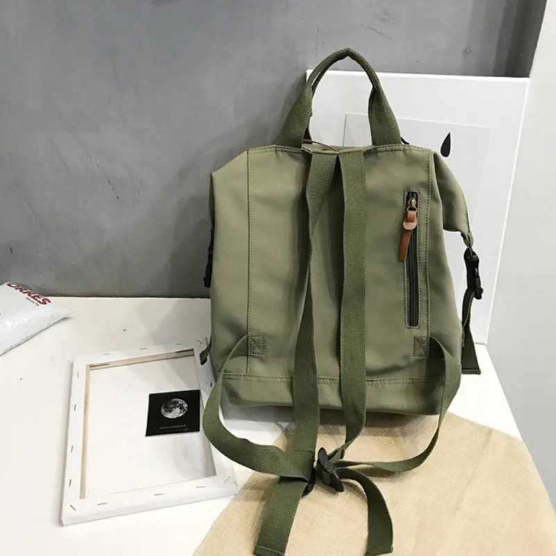 Student Waterproof Backpack Vintage School Bag for Teenage Girl Ladies