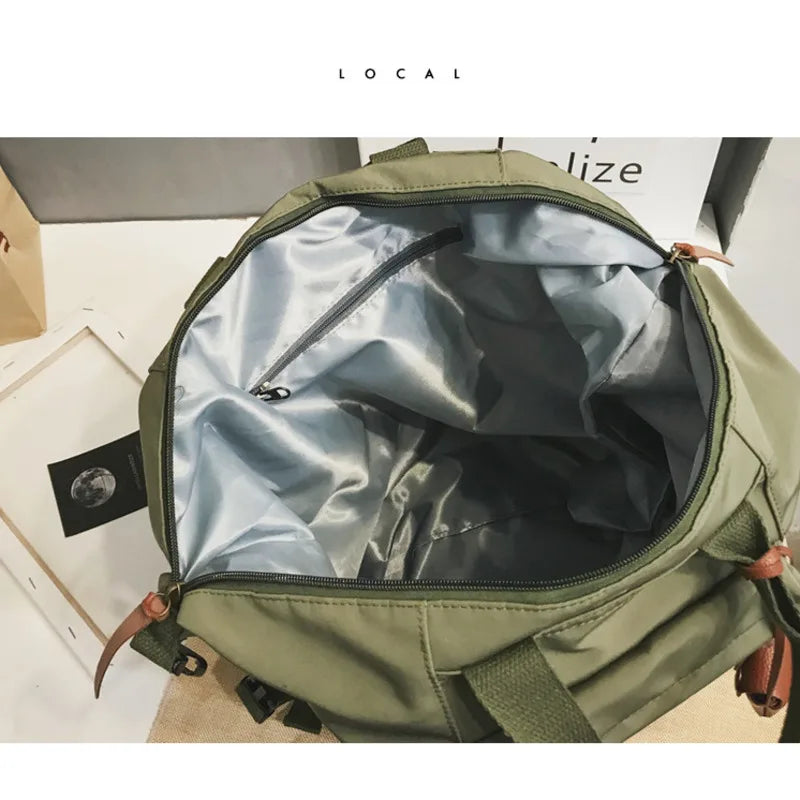 Student Waterproof Backpack Vintage School Bag for Teenage Girl Ladies